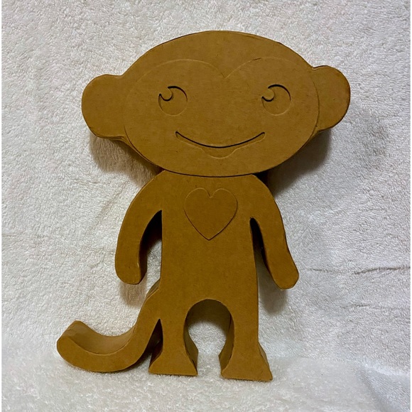 NWT 3D LAYERED CARDBOARD MONKEY 🙉 CRAFT - Picture 4 of 4